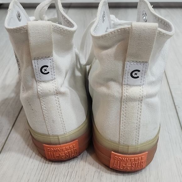 Converse High-Top Sneakers - White and Tan - Picture 5 of 8